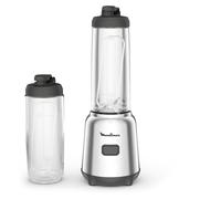 Moulinex Mix & Move Blender mixeur, 300W, Capacité utile 0,6 L, 2 bouteilles à emporter en Tritan, Compact, Ergonomique, Lames amovibles LM15FD10, Métal