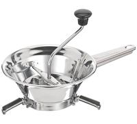 Moulinex Moulin à légumes manuel classic en inox, acier Inoxydable, Petit modèle, Broyage facile, Purées, Soupes, Compotes, Compatible lave-vaisselle, Fabriqué en France A40106