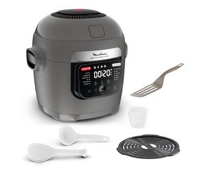 Moulinex Multicook Fry Multicuiseur et air fryer, 12 programmes, 6 L, Gris, Spatule incluse YY5553FB