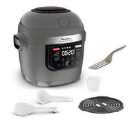 Moulinex - Multicook Fry Multicuiseur et Air Fryer - 6 L - Gris | Cuisson simultanée sur 2 étages pour 6 personnes - 12 programmes automatiques - Technologie air fryer et cuisson vapeur