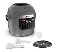 Moulinex Multicook & Fry, multicuiseur et air fryer intégré, 12programmes, Cuisson sur 2 niveaux, Départ différé, Capacité 6L, Gris Hippo, MZ730BF0