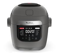 Moulinex Multicook & Fry, multicuiseur et air fryer intégré, 12programmes, Cuisson sur 2 niveaux, Départ différé, Capacité 6L, Gris Hippo, MZ730BF0
