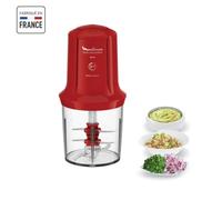 MOULINEX Multimoulinette Mini hachoir électrique, 500 ml, 6 lames acier inoxydable, 2 vitesses, Mixeur, Fabriqué en France AT714G32