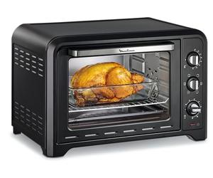 Moulinex Optimo Four électrique 39 L, Chaleur tournante, 6 modes de cuisson, Grille réversible, Pizza, Pain, Tartes, Gâteaux, Pâtisserie, 2000 W, Thermostat 240°, Mode décongélation OX487810