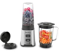 Moulinex - Pulseo Mixeur Compact 400W Bol Verre 0.7L et Gourde 0.6L