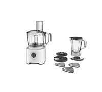 Moulinex Robot cuisine multifonction, 700 W, 25 fonctions différentes, Capacité utile 1,4 L, Blender 1,8 L, 6 accessoires, Réglages vitesse affichés sur chaque accessoire, Easy Force FP246110