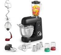 Moulinex Robot pâtissier Bake Partner+ QA5458F1 1100 W, balance intégrée, kit BAKEGOOD 5 accessoires
