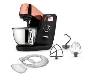 Moulinex - Robot pâtissier i-Coach Touch - Bol 5.5 L - Inox Terracotta