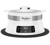 Moulinex Steam Up Cuiseur Vapeur 8 Programmes S'adapte à Tous les Formats de Plats Nettoyage Facile Nutriments Préservés Rangement Facile Livret de Recette Blanc VJ504010