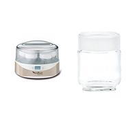 Moulinex YG231E32 Yaourtière Yogurteo - 7 Pots de Yaourt Inclus + 7 Pots Verre Couvercle Blanc