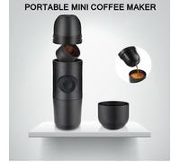 Moulins à café manuels - Mini Coffee Machine - expresso manuel - portable - noir - café moulu