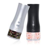 Moulins a Poivre Electrique, Uten USB Rechargeable Set Moulin à Poivre, Grossièreté Réglable Moulin à Poivre, Capacité 150ml, Automatique Noyau de Broyage en Céramique