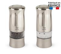 Moulins à sel et à poivre électriques Duo Zeli Chromé mat 14 cm