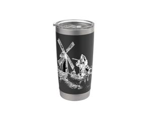 Moulins à vent Don Quichotte Gobelet isotherme en acier inoxydable double paroi