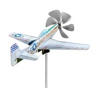 Moulins à Vent en métal, girouette d'avion - Faites pivoter Spinner d'avion à énergie éolienne - Attrape-Vent d'avion résistant aux intempéries, Sculptures de Vent, Sculpture d'avion pour Jardin