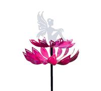 Moulins à vent pour cour et jardin, moulins à vent féeriques de jardin | Sculptures à vent et toupies,Fée de fleur imperméable assise sur une fleur, moulin à vent avec lumière solaire pour jardin et a