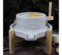 Moulins en Pierre Faits à la Main, Moulin à lisier de Granit Naturel, Moulin à Grains Manuel pour Farine, Facile à Nettoyer et à démonter, pour Une Utilisation Facile (30 cm)