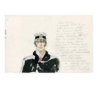 Moulinsart Carte postale Corto Maltese, Lettre manuscrite (17,5x12,5cm)