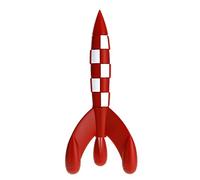 Moulinsart Fusée lunaire PVC/ABS 17 cm, rouge et blanc