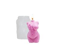Moulle Bougies 3D Moule Corps Humain en Silicone DIY Bougie Buste Femme Nue Sans Danger pour Gâteaux, Savons, Puddings, Chocolats, Gelée