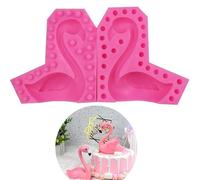 Moulle En Silicone 3D Bricolage Flamant Rose Fondant Gâteau Moule Chocolat Moule Gâteau Cuisson Décoration Outils