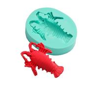 Moulle Silicone 2 Pièces En Forme De Homard Fondant Gâteau Silicone Moule Cuisson Bricolage Homard Chocolat Moule À Glace Moule