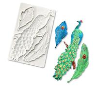 Moulle Silicone Plume De Paon Gâteau Décoration Silicone Moule À La Main Chocolat Cuisson Fondant Moule