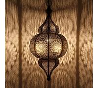 "Moulouk" l'intérieur: cuivre l'extérieur: noir Hauteur (avec): 90 cm Hauteur (sans): 54 cm Diamètre: 26 cm Casa Moro LN2001