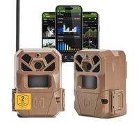 Moultrie Edge 2 Lot de 2 caméras de Chasse cellulaires - Connexion Automatique 4G LTE - Photo 36 MP à la Demande - Vidéo 1080p avec Audio HD - Portée de détection de 30 m - Flash à Faible Lueur