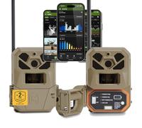Moultrie Edge 2 Pro Lot de 2 caméras de Suivi cellulaires - Connexion Automatique à l'échelle Nationale 4G LTE - Photo 40 MP - Vidéo Audio HD 1440p - Élimination des Faux déclencheurs AI - Détection