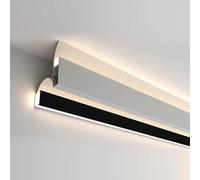Moulure à canal LED, diffuseur de couverture de lumière haut et bas de 3,5 m, rail de garniture de plafond pour améliorer l'éclairage et la décoration de la maison