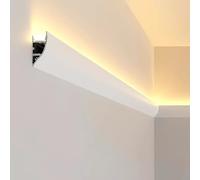 Moulure à couronne LED personnalisable pour plafond, canal LED imperméable découpable pour décoration intérieure et extérieure, lumière LED montée sur surface pour couloir/cuisine/salle de bain (5 m