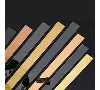 Moulure Autocollante Angle Décoratif Flexible en Acier Inoxydable Métallisé Effet Miroir Auto-Adhésif 5 M (16,4 Pi) (Miroir Argenté Largeur 2 cm)