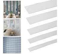 Moulure autocollante en acier inoxydable, bordure autocollante, finition miroir métallique, for plafond, mur, cadre de miroir, bricolage(20mmx5m)