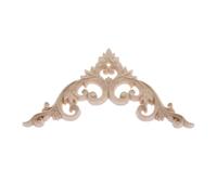 Moulure bois Autocollants de sculpture d'angle en bois, 1 pièce, non peints, décoratifs for porte, cheminée, commode, armoire, lit, DIY bricolage Moulure d’angle florale vintage(10cm 1pc)