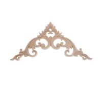 Moulure bois Autocollants de sculpture d'angle en bois, 1 pièce, non peints, décoratifs for porte, cheminée, commode, armoire, lit, DIY bricolage Moulure d’angle florale vintage(15cm 1pc)