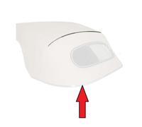 Moulure cloutée chromée en dessous de la lunette arrière pour Volkswagen Cabriolet (12/1949-10/1967)