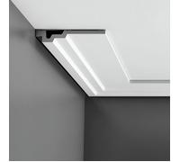 Moulure Corniche 2 m avec Cache-câbles SCARA 165 Blanc