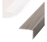 Moulure De Bord Aluminium, 90cm 120cm Bande De Transition De Sol, Bordure De Carrelage Autocollante, Sans Perçage Nez De Marche Antidérapant(Striped grey,L800xW35xH20mm)
