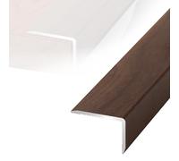 Moulure De Bord Aluminium, 90cm 120cm Bande De Transition De Sol, Bordure De Carrelage Autocollante, Sans Perçage Nez De Marche Antidérapant(Café,L700xW20xH8mm)