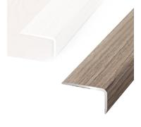 Moulure De Bord Aluminium, 90cm 120cm Bande De Transition De Sol, Bordure De Carrelage Autocollante, Sans Perçage Nez De Marche Antidérapant(Light brown oak,L800xW25xH10mm)