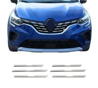 Moulure de calandre avant pour Renault Captur 2019-2026 6Pcs en Acier Silver