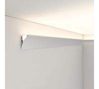 Moulure de Couronne de Canal LED en Aluminium, plinthe à éclairage indirect Facile à Installer (Bande LED Non Incluse)(2.5 m/8.2 ft)