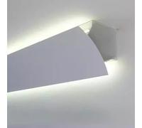 Moulure de couronne LED en aluminium pour éclairage indirect, couverture de lumière pour plafond et mur, plinthe, décoration d'intérieur (9,5 m / 31.2ft)