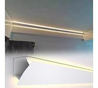 Moulure de couronne LED pour éclairage indirect, plinthe décorative montée en surface, 23 m
