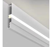 Moulure de couronne profilée en aluminium à LED - Plinthe de plafond de 1,1 m avec diffuseur pour s Idéal pour le montage en surface du cinéma maison et les solutions d'éclairage décoratif