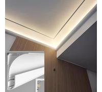 Moulure De Couronnement Linéaire À LED For Plafond, Rail De Corniche À LED En Aluminium For Éclairage Indirect Décoratif, Profilé De Corniche À LED For Mur Et Sol(8.5m/27.8 ft)