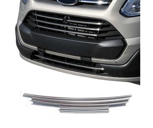 Moulure de Grille de Calandre Compatible avec Ford Transit Custom 2013-17, Garniture Baguette de Calandre en Acier Inoxydable Argent