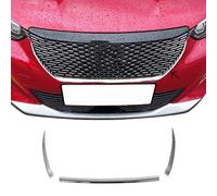Moulure de Grille de Calandre Compatible avec Peugeot 2008 II 2020-2023, Garniture Baguette de Calandre en Acier Inoxydable Argent