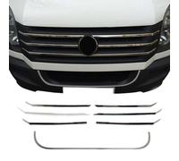 Moulure de Grille de Calandre Compatible avec VW Crafter 2012-2017, Garniture Baguette de Calandre en Acier Inoxydable Argent